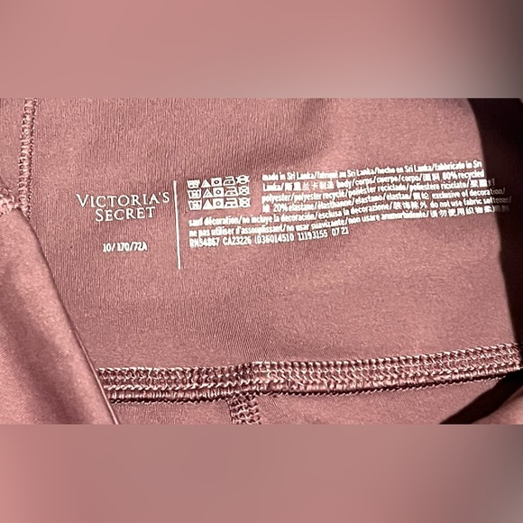Victoria's Secret Women’s Dusty Pink Mauve Crossover Leggings Med Sz 10/170/72A - Picture 5 of 12